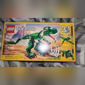 LEGO Creator Green Dinosaur 3-in-1 Building Set with White Ribs